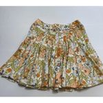 Cleobella Nora Retro Floral Pleated Mini Skirt Size Large Photo 7