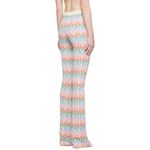 Marco Rambaldi Multicolor Heart Flare Knit Pants Small White Photo 3