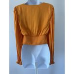 Cupcakes and Cashmere NWT!  Orange Women's Shirred Front Crop Top, Sz: M (b25) Photo 4