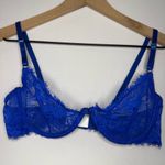 Elegant Vintage Blue Lace Bralette Photo 1