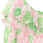 Ganni  Floral Pleated Layered Mini Dress Pink and Green Size S NWT Photo 12
