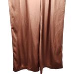 Retrofête Retrofete Wide Leg Pleated Pant Size Medium? Brown/Gold Satin Photo 2