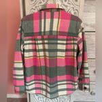 pink plaid pastel cabincore rustic chic oversized wool blend shirt jacket SM Photo 7