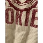 Virginia Tech Hokies Women's Juniors Thermal Waffle Knit Shirt Size M Beige Size M Photo 4