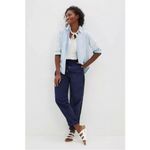 Anthropologie Maeve Tenley Twill Track Pull On Pants In Navy Blue Size XL Photo 7