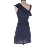 Everly Navy Blue Polka Dot Mini Dress Photo 1