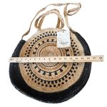 NEW Woven Moroccan HANDBAG 16” Round Crossbody Shoulder Purse Shanty Corporation Tan Photo 4