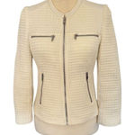 Joie  Jenika Women's Ivory Biker Jacket Size S Long Sleeve Casual Photo 0