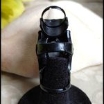 Black and Crystal Full Finger Adjustable Ring Photo 2