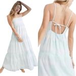 Aerie Tie Dye Maxi Dress Crochet Detail Womens Size XXL White Blue Photo 1