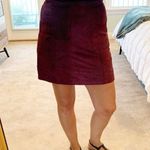 Old Navy Cranberry Wine Suede Aline Mini Skirt 4 Photo 1