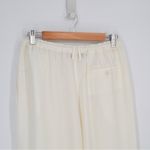 L'Academie NEW Abi Drawstring Pants Relaxed Straight in White Women's S Photo 6