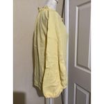 J.Crew  Shirt Womens Small Yellow Gauze Ruffle Tie Neck Long Sleeve Pullover Top Photo 1