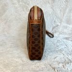 CELINE Brown Macadam Vintage Wristlet Clutch Pouch Photo 6
