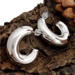 Do Everything In Love NWT 14K GP “ “ big puffy hoops Photo 2