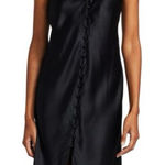 Cami NYC  Cressida Button-Front Silk Slip Dress in Black Photo 0