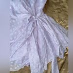 Lucy in the Sky lavender tie front textured mini dress Photo 1