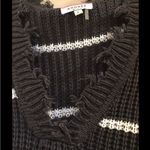 Andrée 108. Andree by Unit Distressed V Neck Raw Hemline Sweater Photo 4