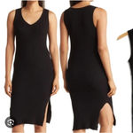Magaschoni Black Ribbed Bodycon Midi Dress Photo 1