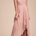 Jenny Yoo Farrah Ruffle Chiffon Gown Pink Size 8 Photo 0