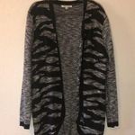 Macy's Extra Touch (Macy’s) Cardigan Black & Gray Open Front Knit Sweater Sz 2X GUC Photo 0