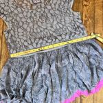 Free People Vintage  Gray Lace short sleeve Top Photo 2