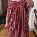 Off the shoulder colorful serape western cowgirl style midi dress Red Size L Photo 0