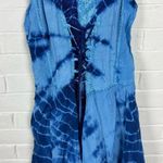 Sakkas Annabella Corset Bodice Handkerchief Hem Tie Dye Dress OS Blue Size undefined Photo 5