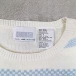 Cricket Lane Collection Vintage Womens‎ White Floral Short Sleeve Sweater Large Photo 1