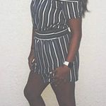 Charlotte Russe Navy and white romper Photo 0
