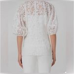 Akris Punto New Puff-Sleeve Blouse Kaleidoscope Organzino Detail. Size 10 $695 Photo 1