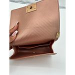 Jellypop Crossbody Bag Chevron Quilted Chain Strap Rose Gold Purse Handbag Small Pink Photo 8