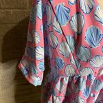 Simply Southern NWT  Pink Shell Print Coverup Babydoll‎ Dress Medium Photo 1
