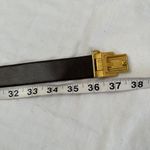 Vintage Christian Dior Brown Leather Belt With Gold Photo 5