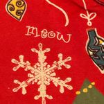 VTG 90s Jess & Jane festive whimsical artsy Christmas cats meow ornaments top 1X Red Photo 9