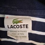 Lacoste Blue and White Striped Polo Size 3‎ Photo 2
