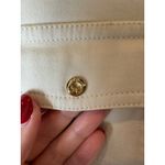 St. John  Sport Pants Women 6 Ivory Cotton Cropped Zippered‎ Hem Trousers Luxury Photo 7