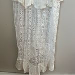 For Love & Lemons  Dress Lovebird Lace Midi White Neutral Bridal Vacation Casual Photo 10