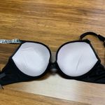 Victoria's Secret Very Sexy Push Up Black Bra Rhinestone Straps Padded Size 32DD Photo 4