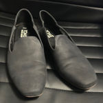 Toms  Blue Leather Slip-On Shoes Photo 0