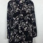 Free People Swing Out Of It Floral Black White Tunic Mini Dress Small Photo 0