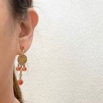 Pilgrim Gold/Orange Oriental Post Earrings Photo 2
