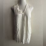 Maeve for Anthropologie White Sleeveless
Relaxed Fit Tunic Top L Photo 2