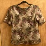 Jessica Howard  Petite floral print blouse with ruffle sleeves size 12 Photo 0