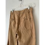 Reformation Jeans Khaki Organic Cotton Tencel Straight Leg High Rise Pants Sz 25 Photo 3