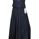 Vintage NWT 90s Y2K Navy Blue A Line Prom Dress Sequin Daisies. XS/S. Whimisgoth Photo 0