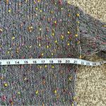 Seven7 🦋  Grey Popcorn Confetti Pom Pol Sweater Small Oversized Colorful Rainbow Photo 6