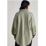 Free People Ruby Oversized Utility Shacket Jacket Elbow Patch Button Down Large Photo 1