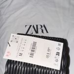 ZARA 🆕 WOVEN MINAUDIÈRE BRAIDED RIGID HANDLE SHOULDER GOLD SHOULDER STRAP BLACK Photo 6