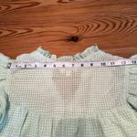 Umgee  Mini Dress Sz LG Green Ruffled Flutter Sleeve & Collar Spring Wedding Photo 8